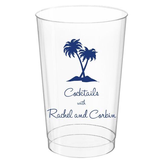Palm Trees Clear Plastic Cups